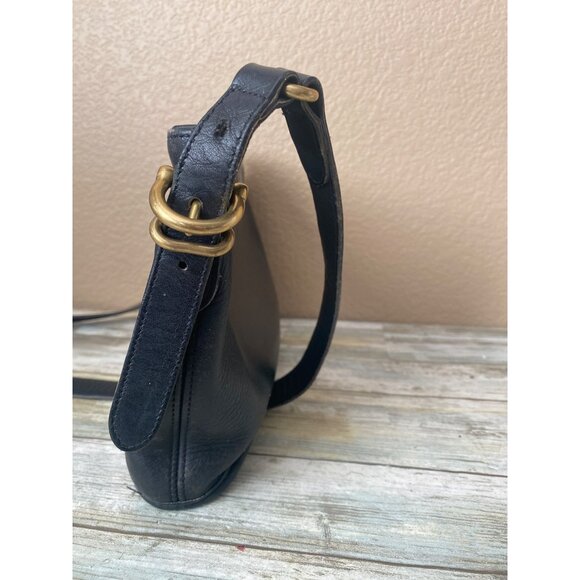 Coach 9802 Slim Equestrian Crossbody Black Leather Bag Made in USA 1997 - Picture 4 of 16